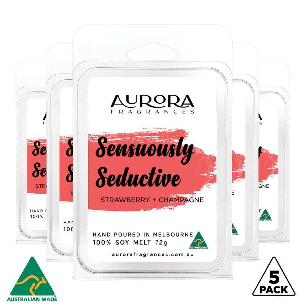 Aurora Sensuously Seductive Soy Wax Melts Australian Made 72g 5 Pack